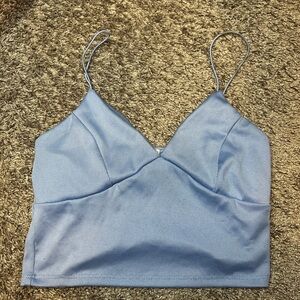 Timing Sky Blue Spaghetti Strap Top